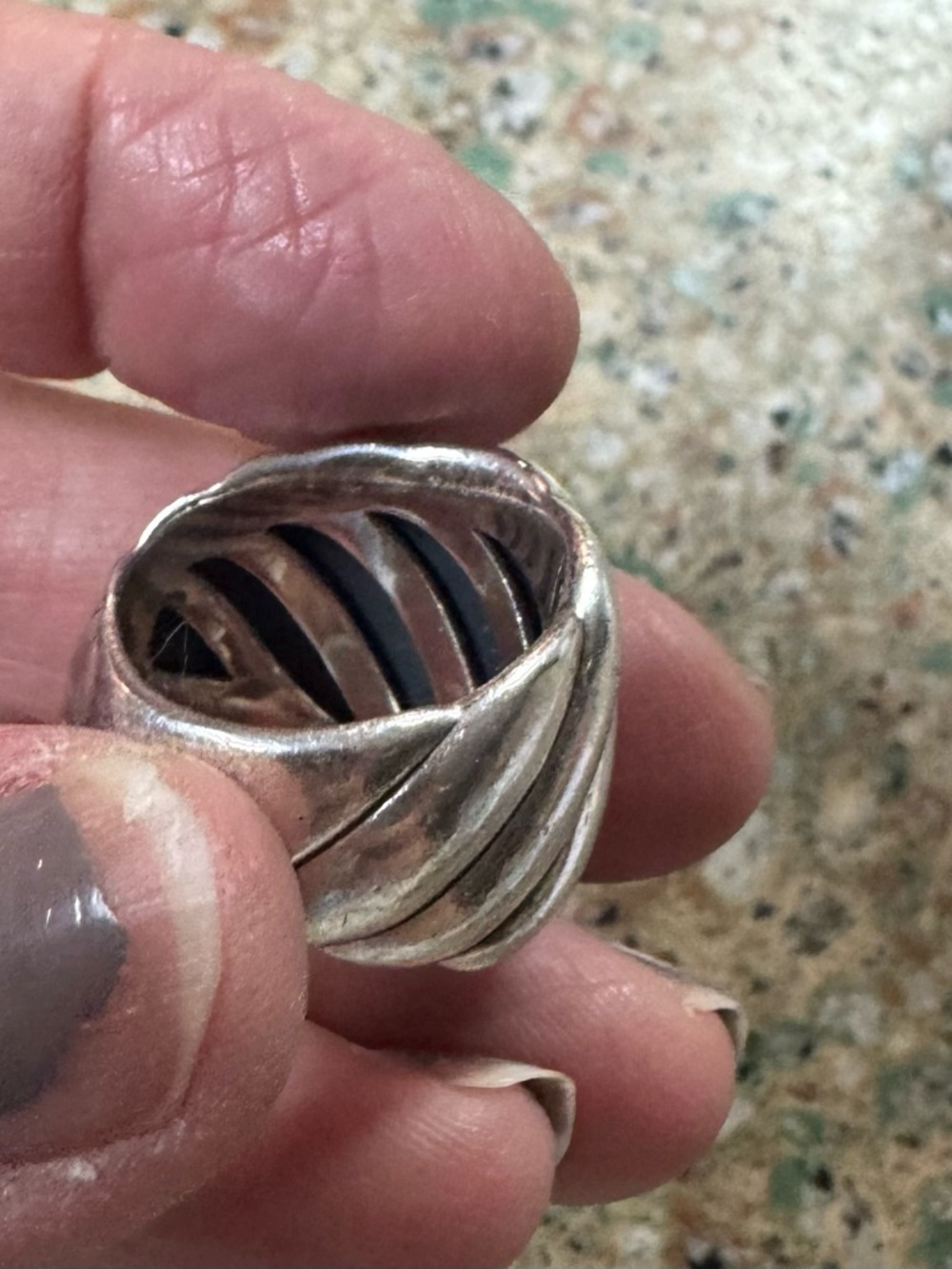 David Yurman Size 6 Sterling Silver Statement Ring - Picture 11 of 12